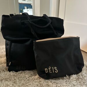 BEIS Black Baby Bag with Versatile Design